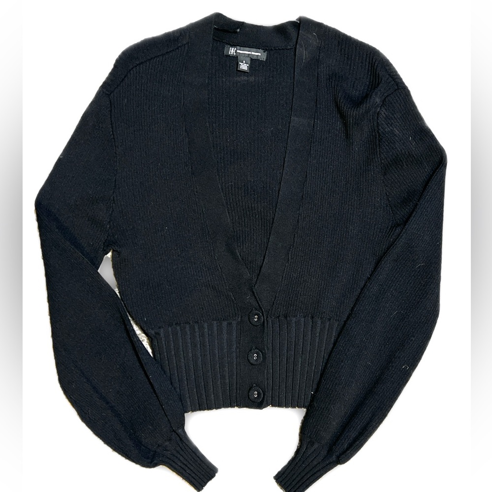 Small, I.N.C, deep V-neck, cropped, two button, cardigan